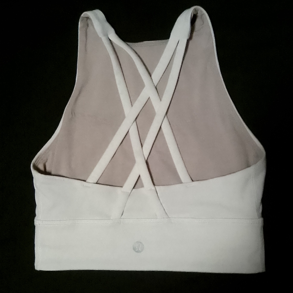 Lululemon White Alignment Long Line Bra